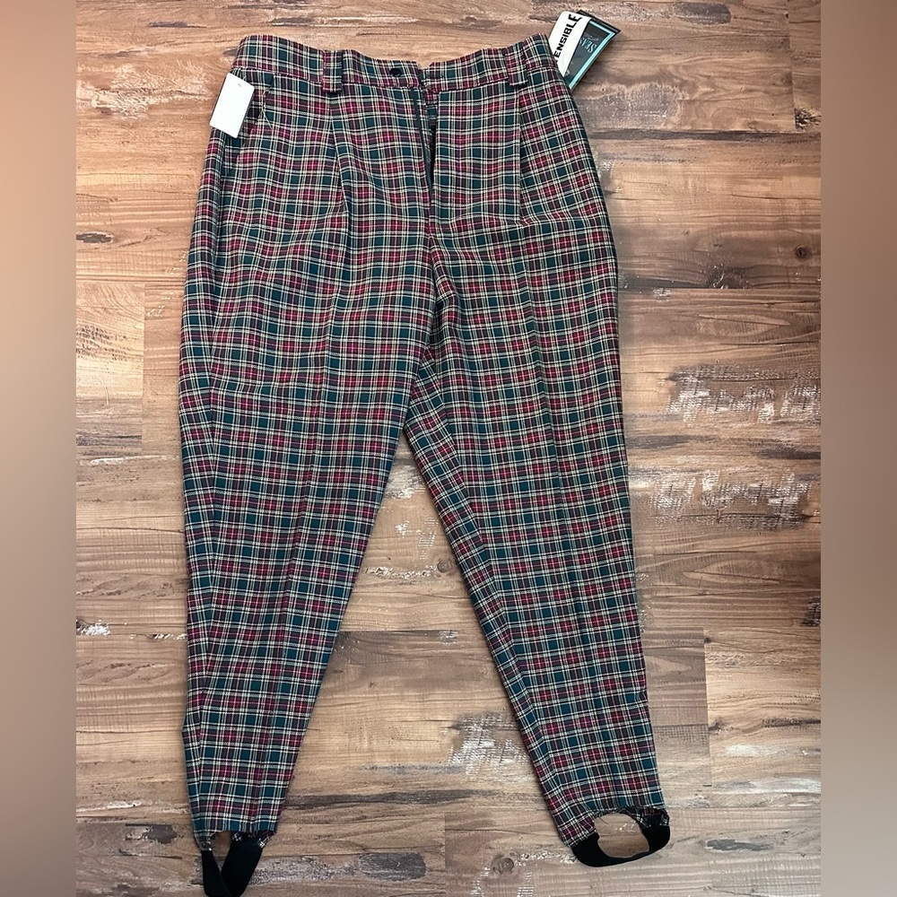 Retro Plaid Stirrup Pants
